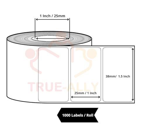 True-Ally 10pcs 38x25 Direct Thermal