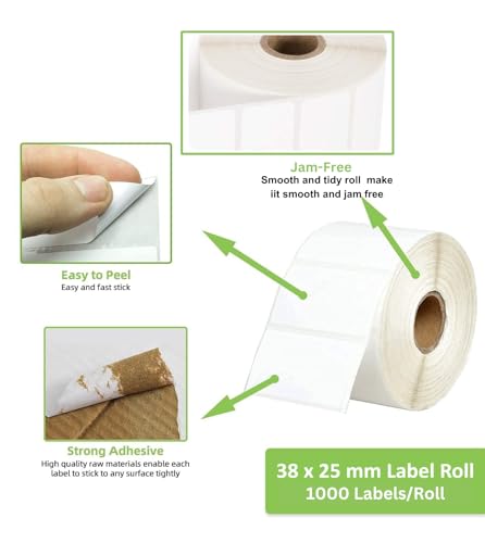 True-Ally 10pcs 38x25 Direct Thermal