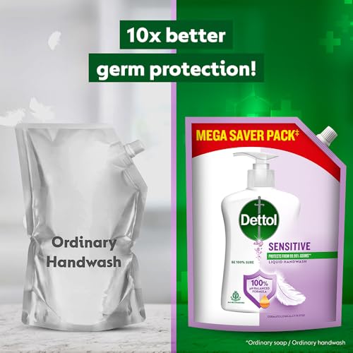 Dettol Liquid Hand wash, Sensitive, 1350ml - Image 2