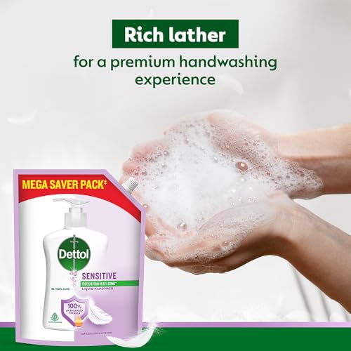 Dettol Liquid Hand wash, Sensitive, 1350ml - Image 4