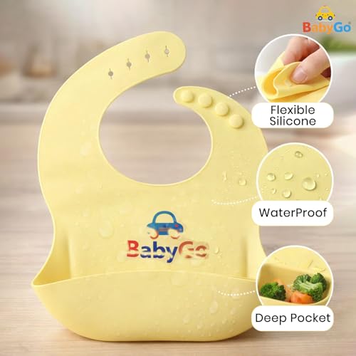 BabyGo Silicone Bib for Feeding