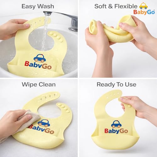 BabyGo Silicone Bib for Feeding