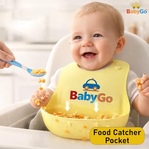 BabyGo Silicone Bib for Feeding