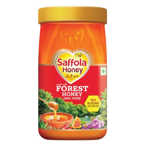 Saffola Honey Active, 1kg, Made with Forest Honey, Pure Honey, No sugar adulteration, Natural Immunity booster