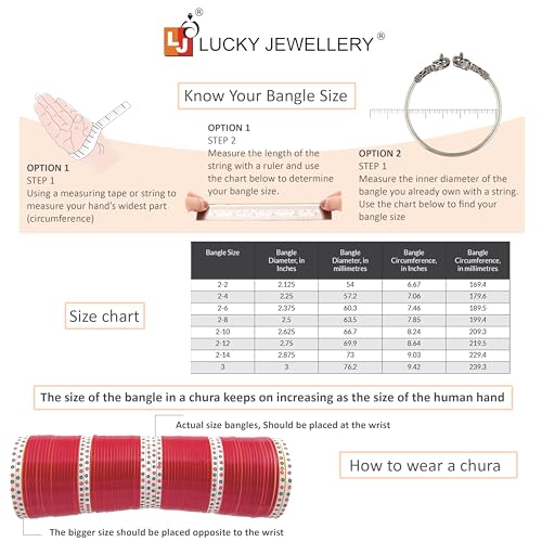 Lucky Jewellery Bridal Bangle Set