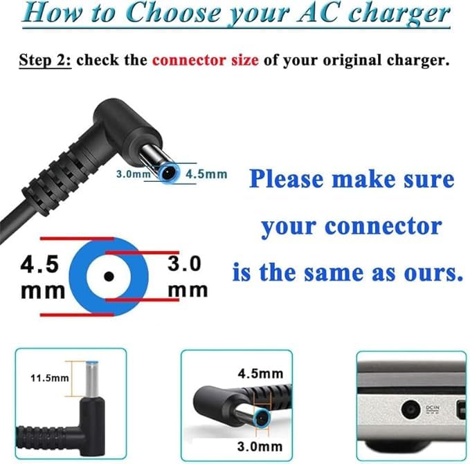 65W Blue Pin 4.5MM Replacement