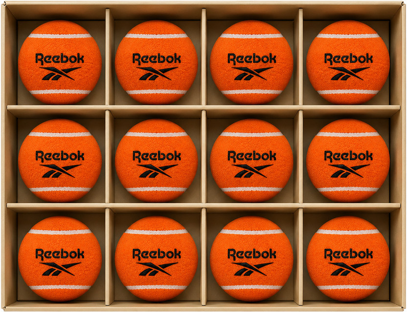 REEBOK ACBT006 Cricket Tennis Ball (Standard, Pack of 12, Orange)