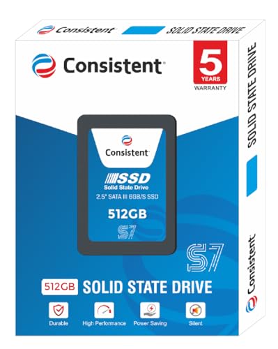 Consistent SSD 512GB 2.5 Inch