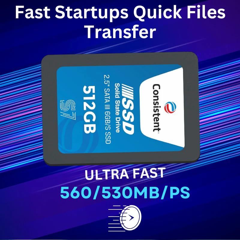 Consistent SSD 512GB 2.5 Inch
