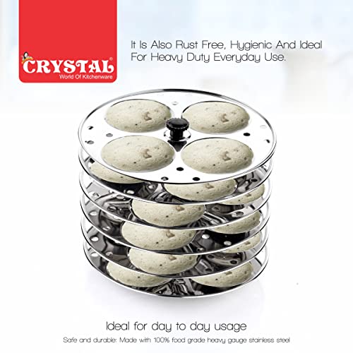 Crystal Stainless Steel Idli Plates (4X6) - Image 2