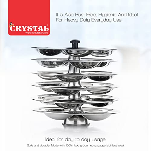 Crystal Stainless Steel Idli Plates (4X6) - Image 3