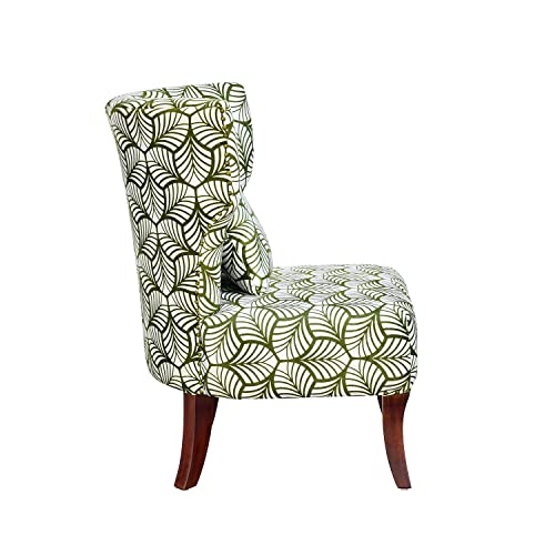 Nilkamal Leafy Fabric Lounge Chair (Green & White) - Image 3
