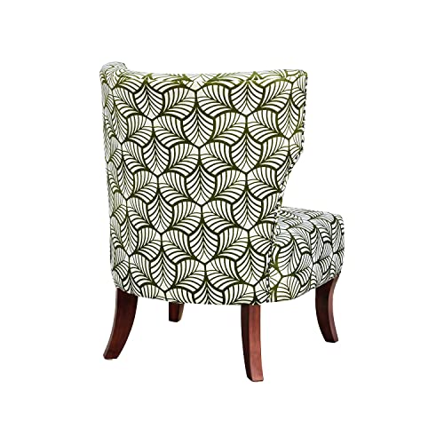 Nilkamal Leafy Fabric Lounge Chair (Green & White) - Image 4