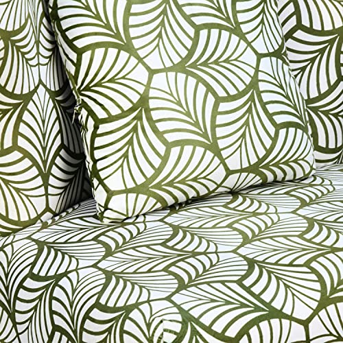 Nilkamal Leafy Fabric Lounge Chair (Green & White) - Image 6