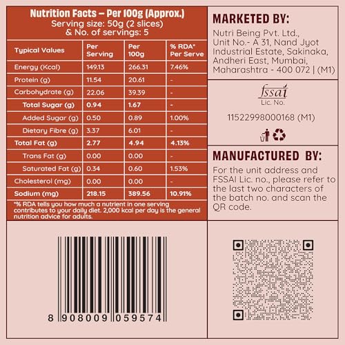 The Health Factory Zero Maida Super Protein Bread,250gm - Image 2