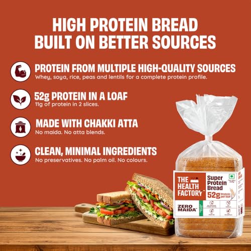 The Health Factory Zero Maida Super Protein Bread,250gm - Image 3