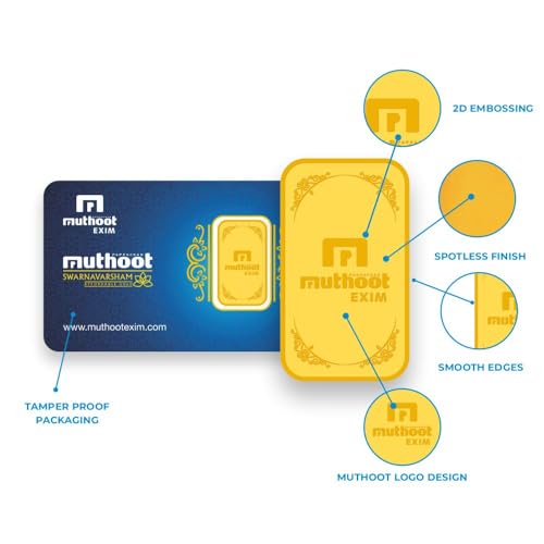 Muthoot Pappachan Swarnavarsham 24K (999) Yellow Gold Bar 1 Gm - Image 2