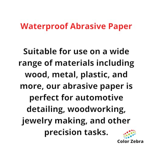 Color Zebra® Waterproof Abrasive Paper