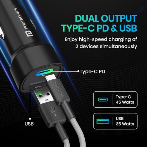 Portronics 80W Dual Output Fast