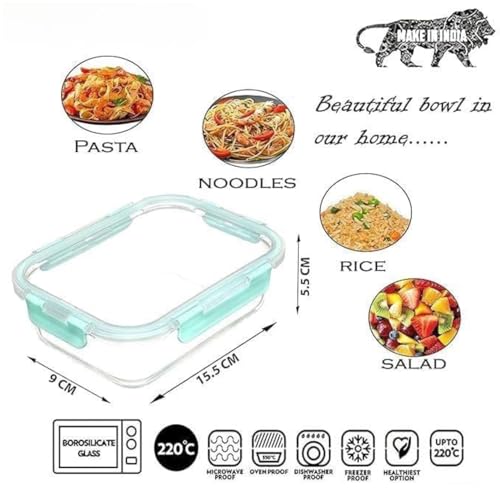 SIMPARTE 370ml Rectangular Borosilicate Glass