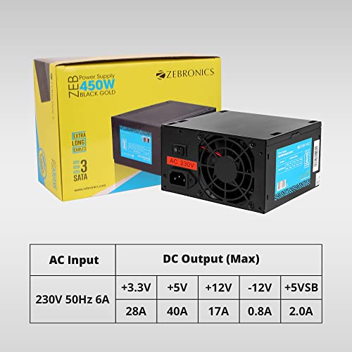 Zebronics 450W Black Gold Power