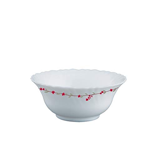 Larah by Borosil Verona Opalware Dinner Set, 27-Pieces, White - Image 4
