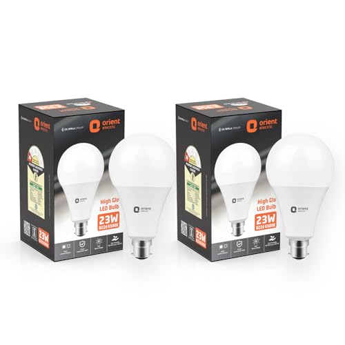 Orient Electric Eternal Shine LED Bulb 23W, B22d Cap, 6500K (Pack of 2)
