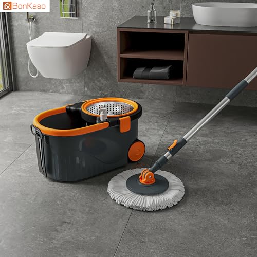 Bonkaso Spin Mop with Stainless