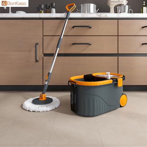 Bonkaso Spin Mop with Stainless