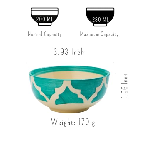 Moroccan Print Green Ceramic Bowl