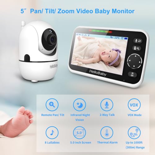 HelloBaby Upgrade Monitor, 5''Sreen
