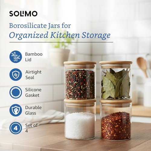 Amazon Brand - Solimo Glass Borosilicate Jar 600Ml,Transparent,4 PCS - Image 2