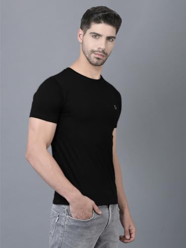 Dollar Super Combed Cotton Mens Assorted Pack of 2 Solid T-Shirt - Image 3