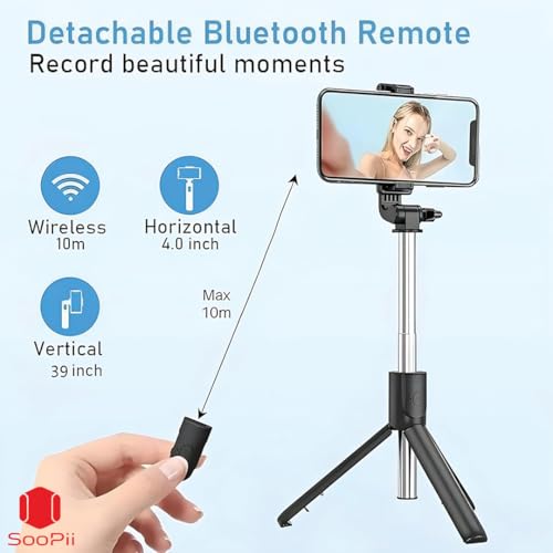SOOPII 70cm Long Selfie Stick