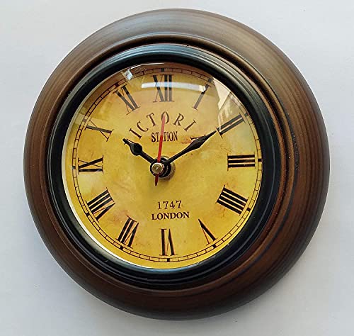 Wooden Victoria Wall Clock Antique