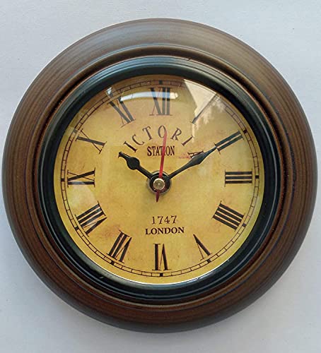Wooden Victoria Wall Clock Antique