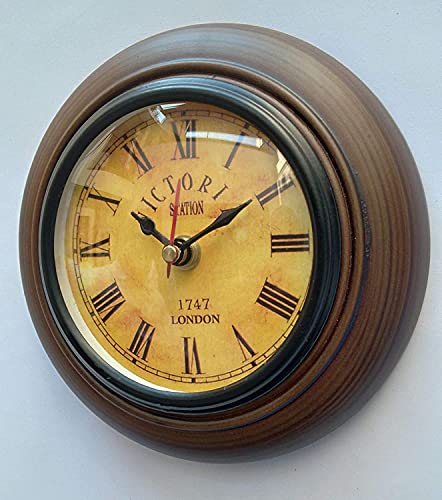 Wooden Victoria Wall Clock Antique