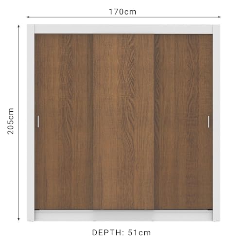 Madesa 3 Sliding Doors Wardrobe