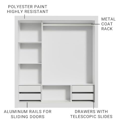 Madesa 3 Sliding Doors Wardrobe