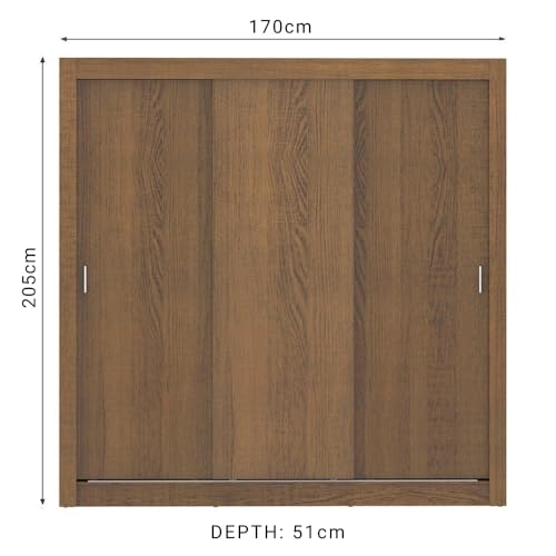 Madesa 3 Sliding Doors Wardrobe