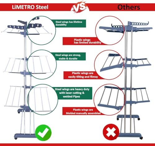 LiMETRO STEEL Clothes Drying Stand