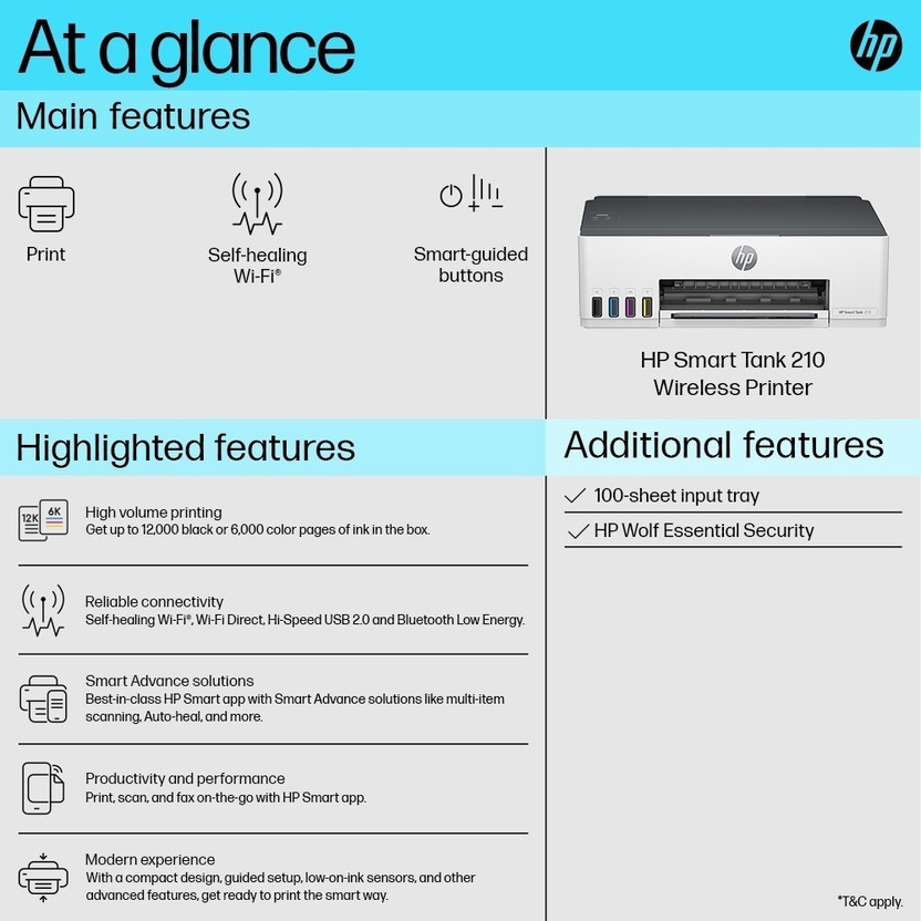 HP Smart Tank 210 Single