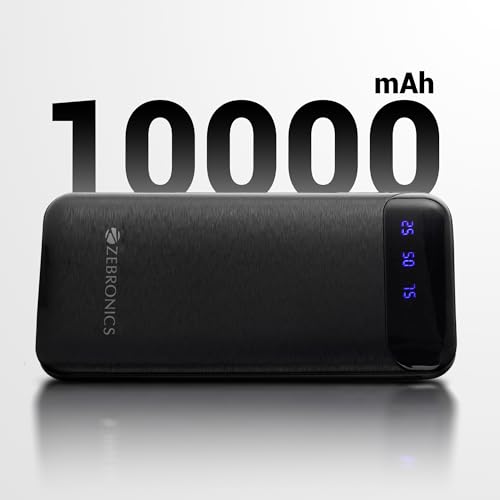 ZEBRONICS MB10000S4 Power Bank, 10000