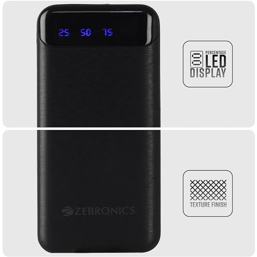ZEBRONICS MB10000S4 Power Bank, 10000