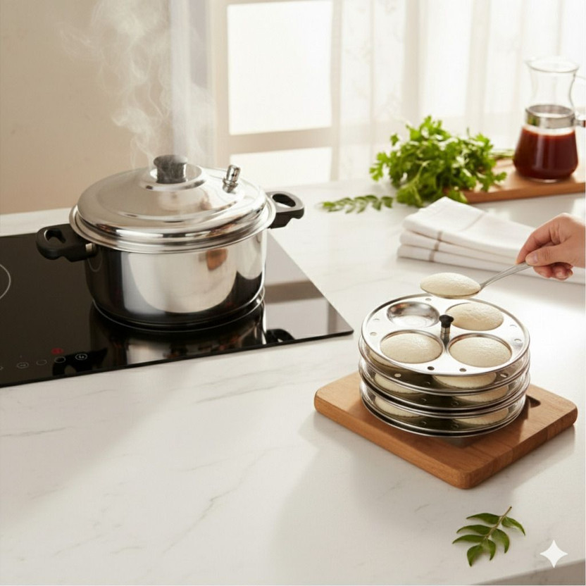 Greenchef Vesta Induction Idli Maker (4 Plates , 16 Idlis ) - Image 6