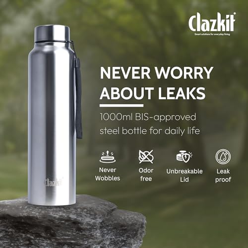 Clazkit Water Bottle Stainless Steel