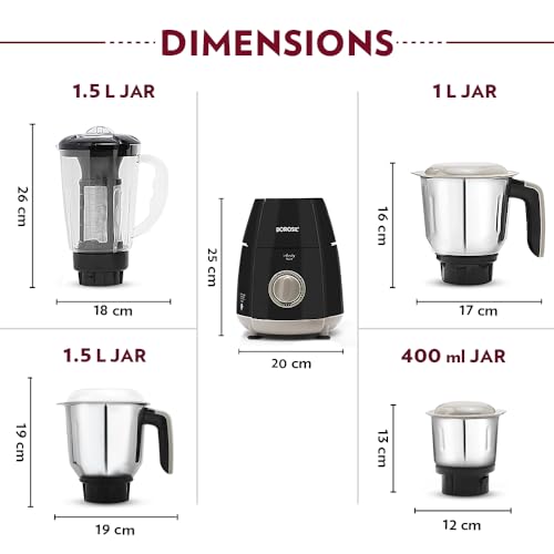 Borosil 750W Infinity Mixer Grinder