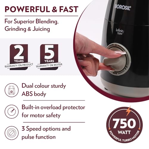 Borosil 750W Infinity Mixer Grinder