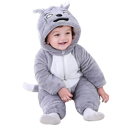 BRANDONN Unisex Baby Flannel Jumpsuit