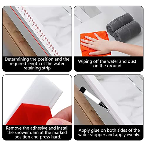 Collapsible Shower Threshold Water Dam
